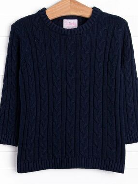Stitchy Fish Navy Caleb Cable Knit Sweater NWT sz 12 months